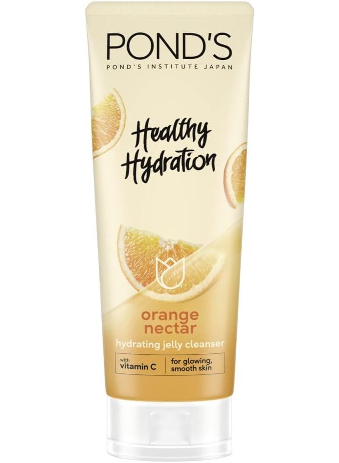 POND's Healthy Hydration Gel Facial Cleanser, Orange, 100ml - Image 1